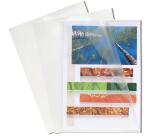 Sachet 50 pochettes coin polypropylène grainé 12/100e - A4 - Cristal