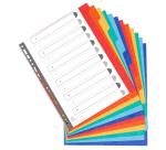 Separadores Cartulina lustrada rígida 5/10º - 400 g/m 2 - Colores surtidos