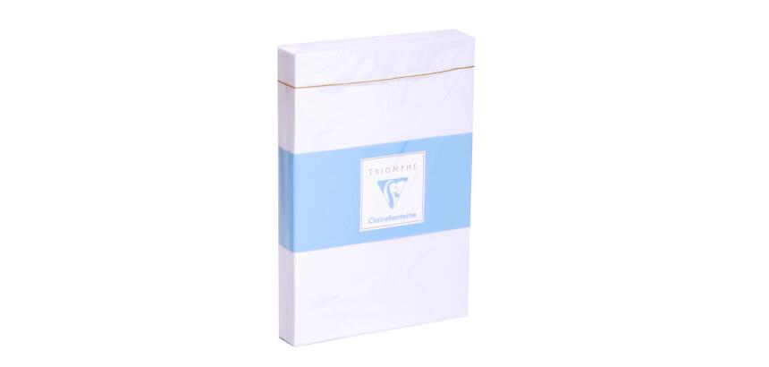 Paquet de 25 Enveloppes Blanches Doublées Triomphe C6-114x162mm - Gommées - 130g/m2 - Blanc