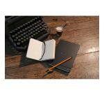 Webnotebook 9x14 cm 192 pages uni papier ivoire 90g fermeture élastique - Noir