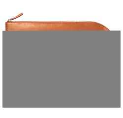 Rhodiarama pochette zippée en simili cuir - taille L (21x28 cm) - Cuivre