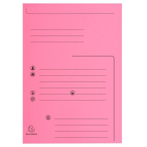Paquete de 25 Subcarpetas con 2 solapas Super 210 g/m2 - Rosa