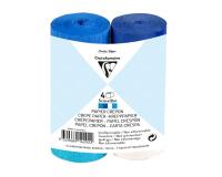 PAPIER CREPON IGNIFUGE, 4 bandes au format 5cmx10m - Assortiment bleu