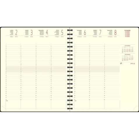 Recharge Agenda de bureau Eurotime 22S spiralé 18,5 x 22,5 cm Semainier Janvier à Décembre 2026