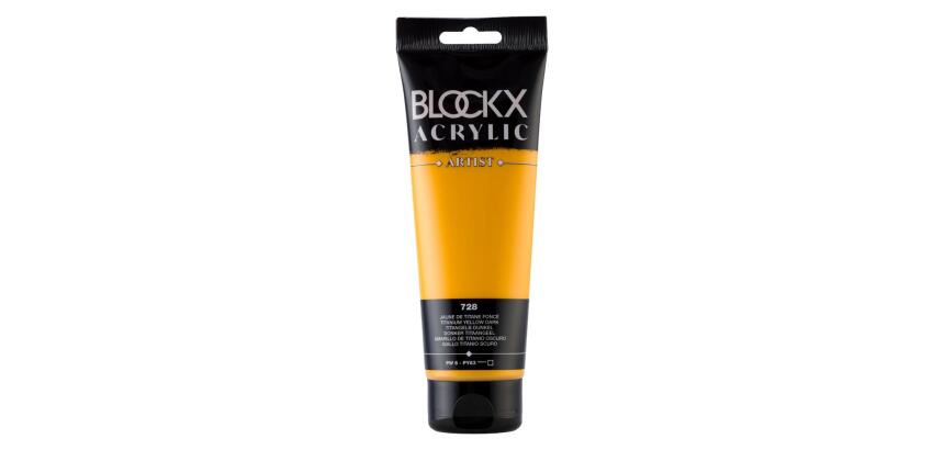 Peinture acrylique fine tube 250ml - Jaune de titane foncé