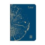 Carnet piqué FOREVER PREMIUM 100% recyclé A5 96 pages ligné papier recyclé blanc 90 g - Bleu cobalt