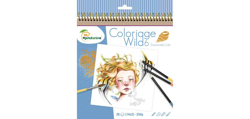 Carnet de coloriage Wild 6 - Bleu