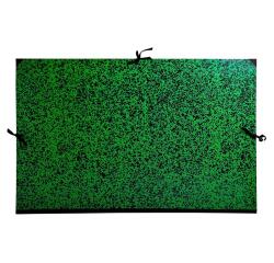 Carpetas de dibujo con cinta de tela, EXA+ - 75x105 cm cm para archivar B1 (70,7x100 cm) - Lomo de tela: 3 cm y cantos de tela - ANNONAY - Verde