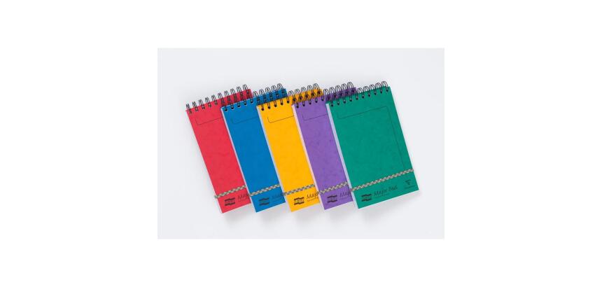 Major Pad Europa bloc reliure intégrale en-tête 20,2x12,7cm 300 pages ligné Couleur aléatoire