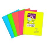 Carnet reliure intégrale enveloppante Koverbook Neon A5 160 pages petits carreaux couverture polypropylène opaque - Assortis