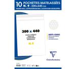 Paquet de 10 Pochettes Blanches Matelassées de Film à Bulles 300x440 mm - Auto-adhésives - Blanc