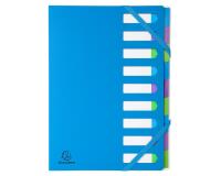 Trieur rigide HARMONIKA® Campus Neon dos extensible 9 compartiments - Bleu
