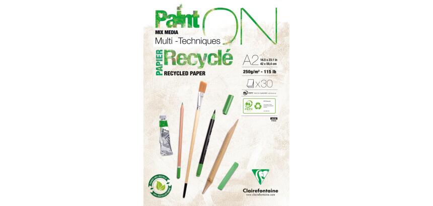 PaintON Recyclé bloc collé 30F A2 250g