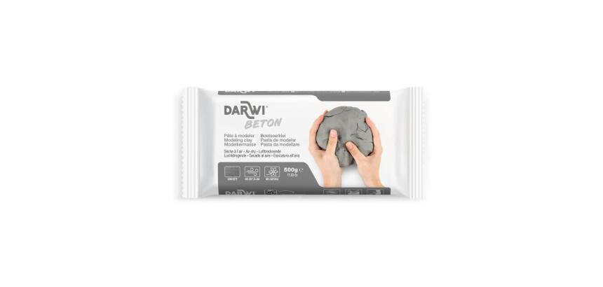 DARWI Pain de 500 g de pâte auto-durcissante BETON - Béton