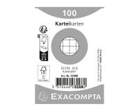Pk100 Exa Rec Cards 55x74 Square Wht - White