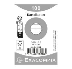 Pk100 Exa Rec Cards 55x74 Square Wht - White