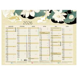 Calendrier Japon 55 x 40,5 cm Semestriel 2026 - Multicolore