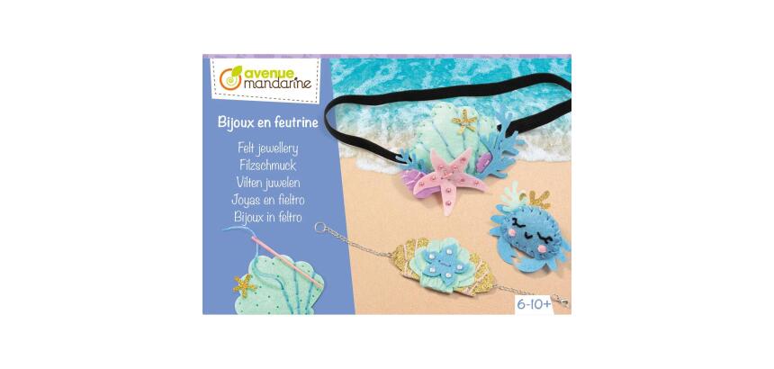 Boîte créative, Bijoux en feutrine, Mer - Bleu
