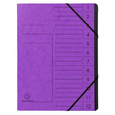 Clasificadores grapados en el lomo Con gomas, grapados - Tamaño: 24,5x32 cm para: A4 - Morado