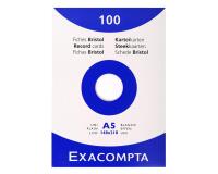etui 100 steekkaarten bristol - effen niet geperforeerd 148x210mm - Wit
