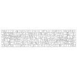 Echarpe 100% soie - 145x43cm Vitrail - Blanc