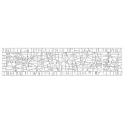 Echarpe 100% soie - 145x43cm Vitrail - Blanc
