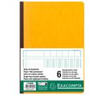 Piqûre 29,7x21cm à tête paresseuse 6 colonnes sur 1 page - 34 lignes - 80 pages - Couleurs assorties