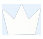 * Symbole couronne 20.5cm - Blanc
