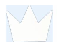 * Symbole couronne 20.5cm - Blanc