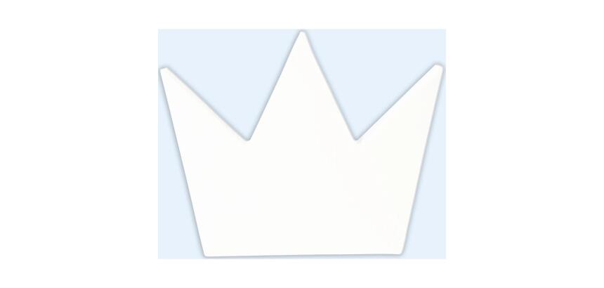 * Symbole couronne 20.5cm - Blanc