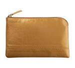 Rhodiarama pochette zippée en simili cuir - taille S (11x17 cm) - Or