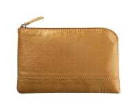Rhodiarama pochette zippée en simili cuir - taille S (11x17 cm) - Or