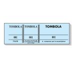 Bloc tombola 100 feuillets numérotés de 3 volets - Format 4,8x15 cm - Couleurs assorties