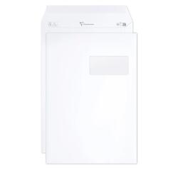White Adheclair 229x324mm 120gsm window envelope - White