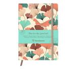 Gaïa beige, DaytoDay journal A5 14,8 x 21 cm, 192 pages, dot, pochette à soufflet au dos, marquepage, fermeture élastique, ass.