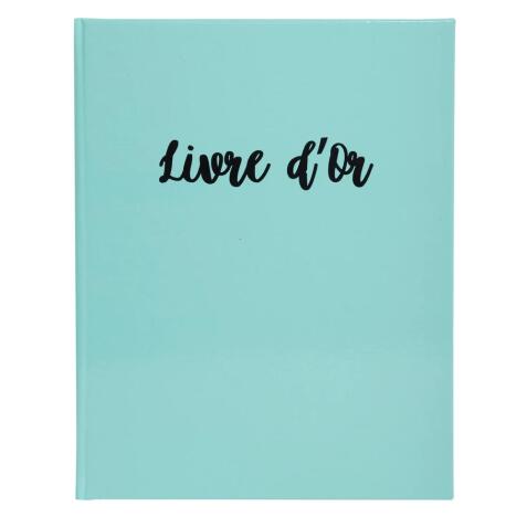 Exacompta Aquarel 'Livre D'or' Guest Book (French Product) - Pastel green