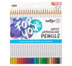 Darwi For You boite de 24 crayons de couleur aquarellables - Assortiment