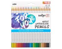 Darwi For You boite de 24 crayons de couleur aquarellables - Assortiment