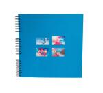 Album photo à spirales 60 pages noires Milano - Bleu