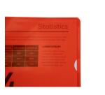 Etui carton de 100 pochettes coin PVC lisse haute résistance 13/100e - A4 - Rouge