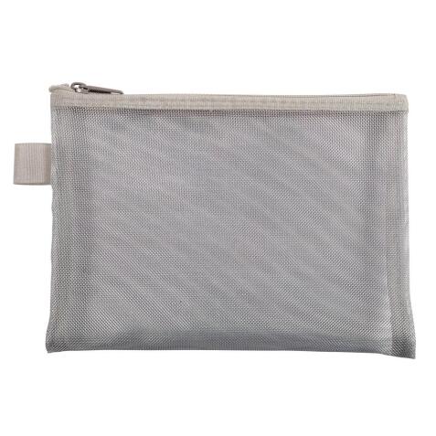 Pochette zip nylon argent - Argent