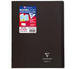 Cahier piqué Koverbook 24x32cm 96 pages grands carreaux couverture polypropylène transparent