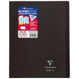 Cahier piqué Koverbook 24x32cm 96 pages grands carreaux couverture polypropylène transparent