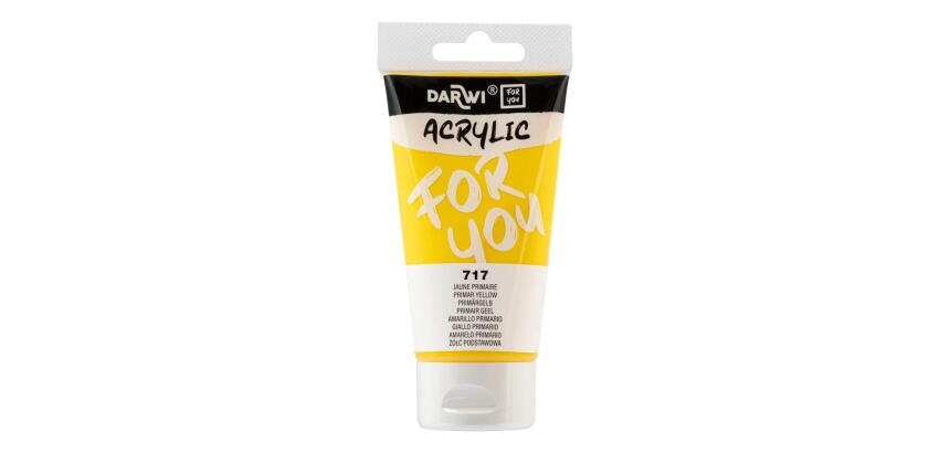 Darwi For You tube de peinture acrylique 75 ml - Jaune primaire