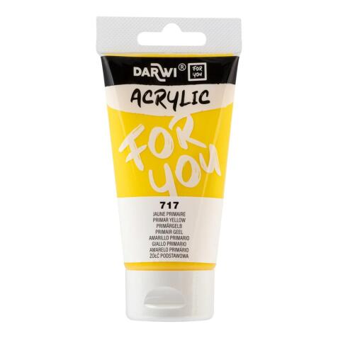 Darwi For You tube de peinture acrylique 75 ml - Jaune primaire
