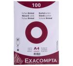 Paquet 100 fiches sous film - bristol dots non perforé - 210x297mm - Blanc