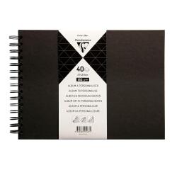 Album à personnaliser de 40 feuilles 185g/m2 au format 27x20cm - Noir