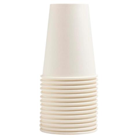 50 Gobelets en carton, 20 cl - Blanc