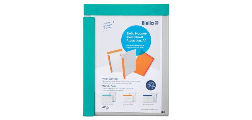 Porte-bloc aimanté rembordé plastique pour A4