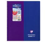 Cahier reliure intégrale enveloppante Koverbook TWIN A4+ 80 pages grands carreaux + 80 pages petits carreaux détachables perforé 4 trous couverture polypropylène bicolore - Assortis